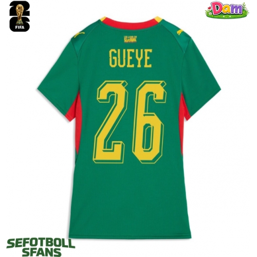 Senegal Pape Gueye #26 Bortatröja Kvinnor VM 2026 Kortärmad